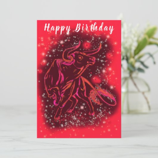 Carte Red Bull Running At Starry (Debout devant)