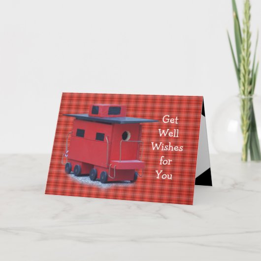 Carte Red Caboose sur Red Plaid - personnaliser toute oc (Devant)