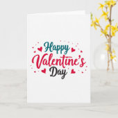 Carte Red Calligraphy Valentines Day Card (Fleur jaune)