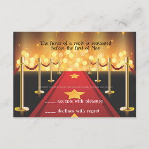 Carte Red Carpet Hollywood Sweet 16 RSVP