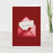 Carte Red Cherry Heart Envelope Valentine's Day (Devant)