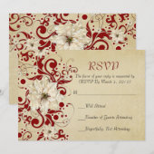 Carte Red Christmas Swils Gold RSVP (Devant / Derrière)