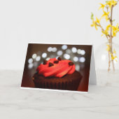 Carte Red Cupcake Delft (Fleur jaune)