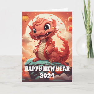Carte Red Cute Dragon pour le Nouvel An chinois 20