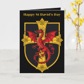 Carte Red Dragon And Medieval Cross (Fleur jaune)
