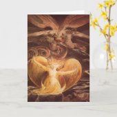 Carte Red Dragon Art William Blake (Fleur jaune)