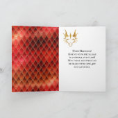 Carte Red Dragon Scales Faux Parties scintillant Joyeux  (Intérieur)