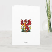 Carte Red Dragon Stood Amongst Daffodils (Dos)
