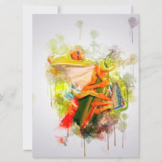 Carte Red Eyed Tree Frog Nature Funny Wild Animal Lover