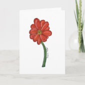 Carte Red Flower Blank (Devant)