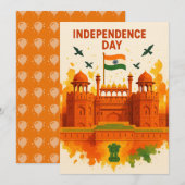 Carte Red Fort India Independence Day (Devant / Derrière)