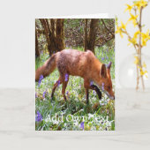 Carte Red Fox in Bluebells Card – Wildlife Red Fox (Fleur jaune)