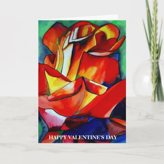 Carte Red France Libre Rose Valentine's Day (Devant)