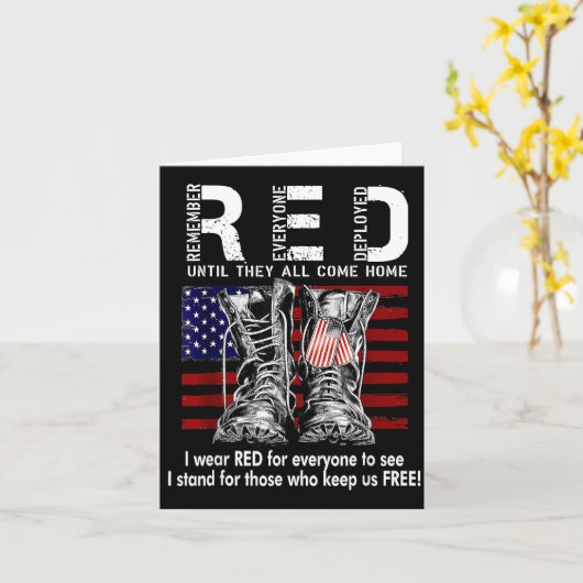 Carte Red Friday Suprt Our Troops Until They All Come Ho (Fleur jaune)