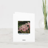 Carte Red Geranium Botanical Sketch Note (Dos)