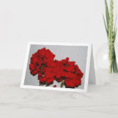 Carte Red Geranium Flowers, Floral Portrait (Devant)