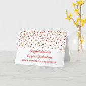 Carte Red Gold Grandniece Félicitations Graduation (Fleur jaune)