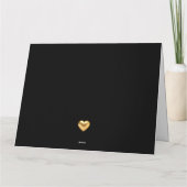 Carte Red & Gold Hearts Black Valentine Card (Dos)