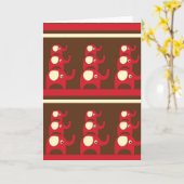 Carte Red good éléphants motif print (Fleur jaune)