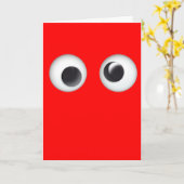 Carte Red Googly Eyes Saint Valentin (Fleur jaune)