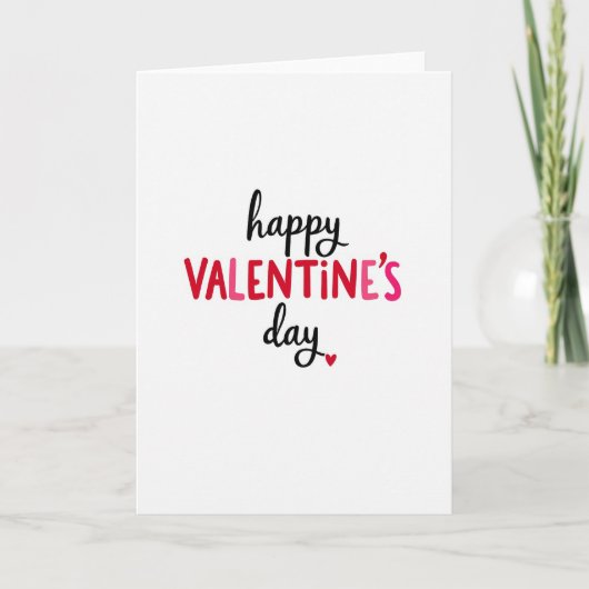 Carte Red Handwritten Valentines Day Card (Devant)