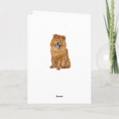 Carte Red Happy Birthday Chow Chow Chien Chien Chien Chi (Dos)
