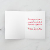 Carte Red Happy Birthday Chow Chow Chien Chien Chien Chi (Intérieur)