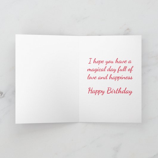 Carte Red Happy Birthday Chow Chow Chien Chien Chien Chi (Intérieur)