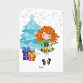 Carte Red head Irish Dancer Noël (Dos)