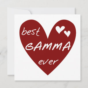 Carte Red Heart Best Gamma Ever Tshirts et cadeaux