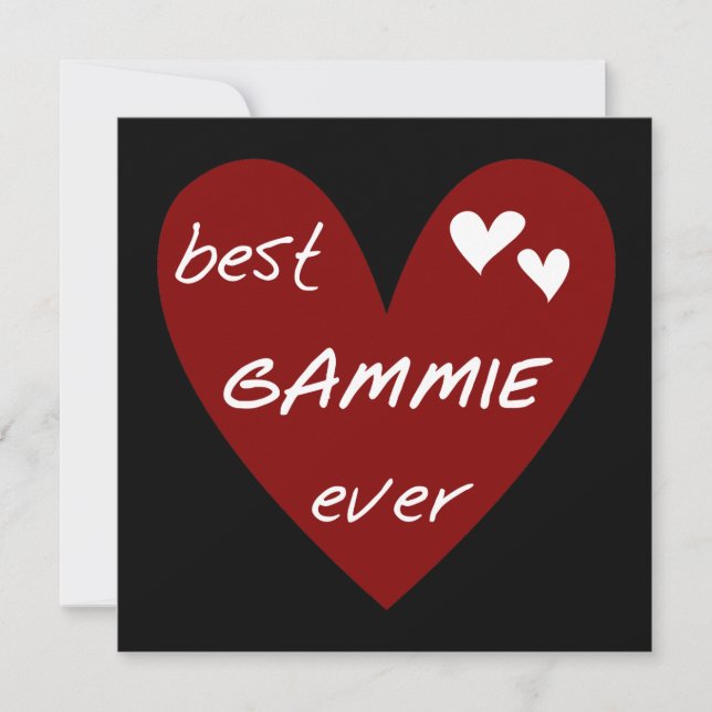 Carte Red Heart Best Gammie Ever Tshirts et cadeaux (Devant)