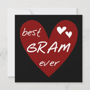 Carte Red Heart Best Gram Ever Tshirts et cadeaux