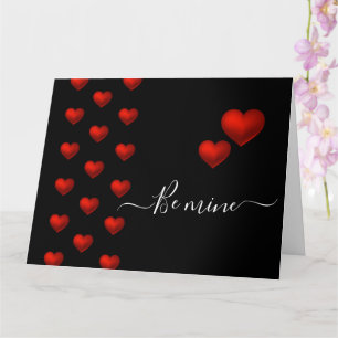 Carte Red Heart Black Valentine
