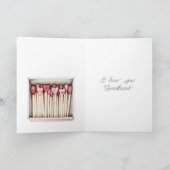 Carte Red Heart Candle Light Up My Life Love (Intérieur)