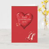 Carte Red Heart High Heels Kiss Valentine's Day (Fleur jaune)