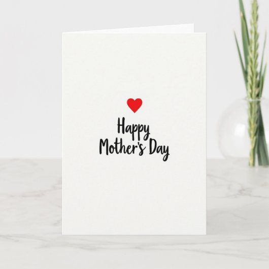 Carte Red Heart Mothers Day Message Card (Devant)