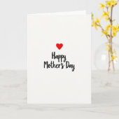 Carte Red Heart Mothers Day Message Card (Fleur jaune)