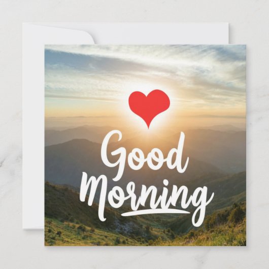 Carte Red Heart Sunny Good Morning (Devant)