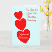 Carte Red Hearts 30e anniversaire de Mariage personnalis (Fleur jaune)
