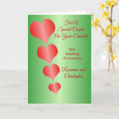 Carte Red Hearts - 55e anniversaire de Mariage personnal (Fleur jaune)