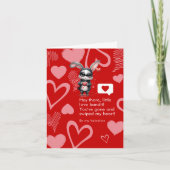 Carte Red Hearts Bunny Love Bandit Funny Valentine's Day (Devant)
