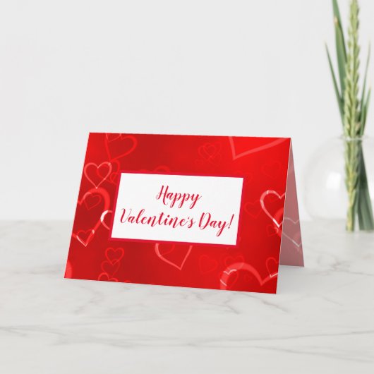 Carte Red Hearts Saint-Valentin (Devant)