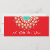 Carte Red Holiday Salon Spa Noël Certificat cadeau (Devant)