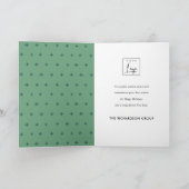 CARTE RED HOLLY BERRY DEER DUO NOUVEL AN LOGO D'ENTREPRI (Intérieur)