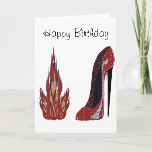Carte Red Hot Stiletto Chaussure Art (Devant)