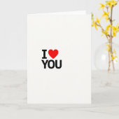 Carte Red I Love You Classic Card (Fleur jaune)