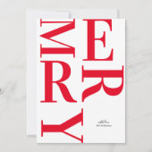 Carte Red Joyeux Joyeux Joyeux Joyeux Fêtes (Devant)