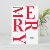 Carte Red Joyeux Joyeux Joyeux Joyeux Fêtes (Debout devant)