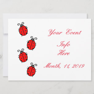 Carte Red Ladybugs Crawling Thunder_Cove