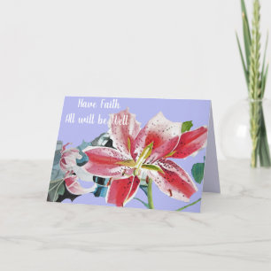 Carte Red Lily All Sera Bien floral Big God Card